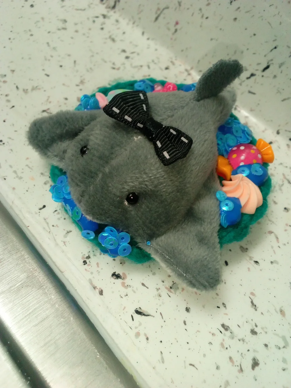 Manta Ray Plushie Hair Clip